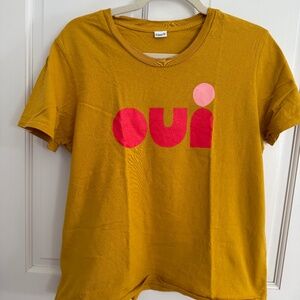 CLARE V. Classic tee OUI print size M